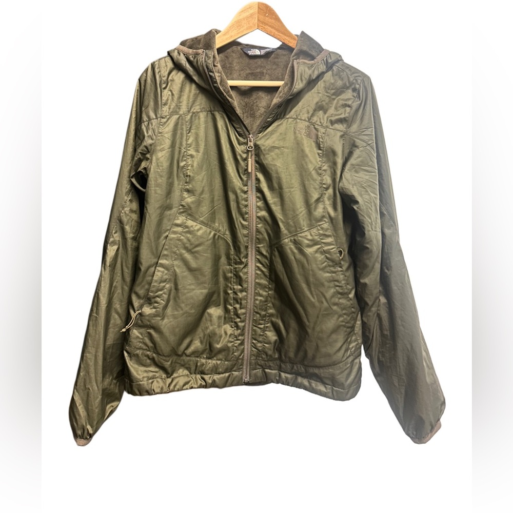 THE NORTH FACE Olive Green Hooded Jacket